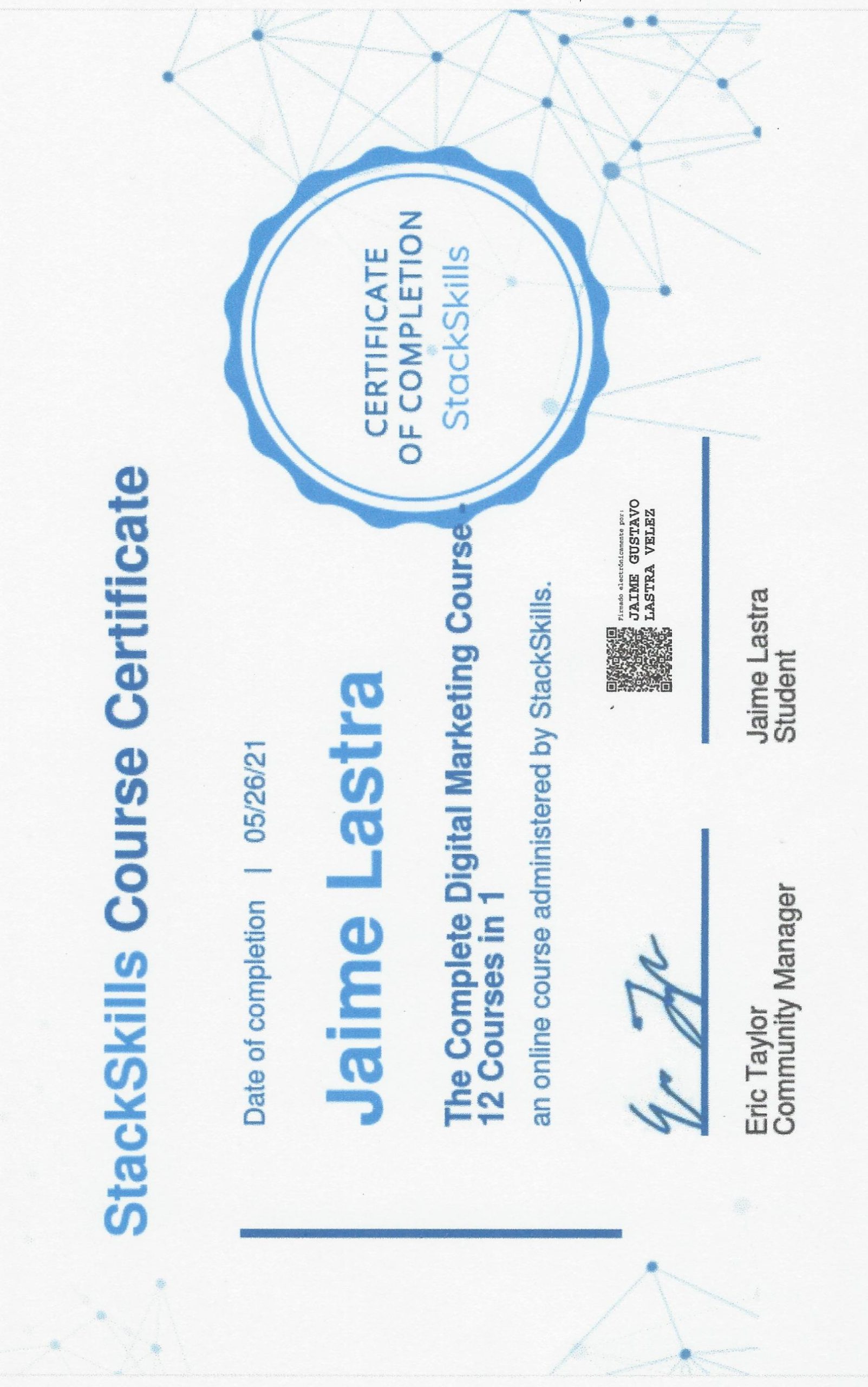 certificate mkt digital